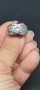 Сребърен пръстен с индийски естествен циркон, снимка 6