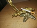 Продавам уникален месингов пепелник МУХА, снимка 6