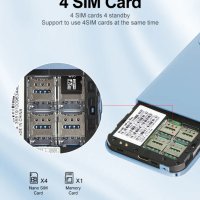 MKTEL M14 телефон с 4 SIM карти, 4 сим карти, снимка 4 - Други - 18583739