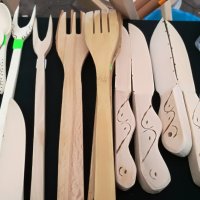 дървен нож и вилици, снимка 4 - Други стоки за дома - 38888915