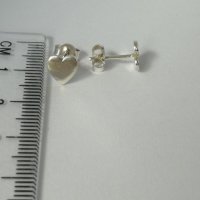 Нови сребърни обеци сърца, снимка 1 - Обеци - 28633802