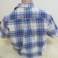 Мъжка риза с къс ръкав от лен George, снимка 3 - Ризи - 29057951