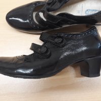 Оригинални, анатомични дамски обувки от естествен лак Wolky, снимка 5 - Дамски елегантни обувки - 37997890