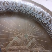 Египетска бронзова чиния за стена, снимка 4 - Декорация за дома - 43214968
