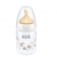 Бебешко шише NUK First Choice 0-6 месеца 150 мл, снимка 2 - Прибори, съдове, шишета и биберони - 32937074