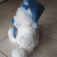 плюшен бял мечок с шапка и сърце , снимка 4 - Плюшени играчки - 27063499