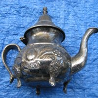 Посребрен чайник ибрик с капак , снимка 5 - Антикварни и старинни предмети - 28527337