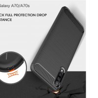 Samsung Galaxy A70 карбон силиконов гръб / кейс, снимка 4 - Калъфи, кейсове - 25705260