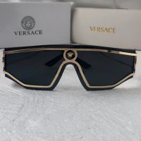 Versace 2023 дамски мъжки слънчеви очила маска черни кафяви прочрачни, снимка 5 - Слънчеви и диоптрични очила - 39842328