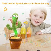 Детска играчка пеещ и танцуващ кактус със 120 песнички, функция запис и презареждаща се батерия, снимка 8 - Образователни игри - 38945771