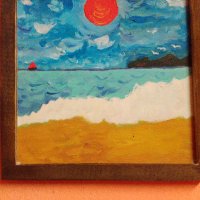 "Морето 2" акрил върху дърво, снимка 6 - Картини - 37420065