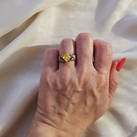 Изящен декоративен пръстен с кристал 516, снимка 2 - Пръстени - 38510419