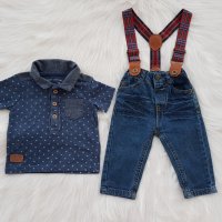 Дънки и блуза за бебе 6 месеца, снимка 10 - Комплекти за бебе - 38006823