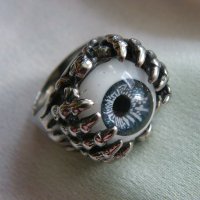"Могъщ и смразяващ" рокерски пръстен, снимка 2 - Пръстени - 43327481