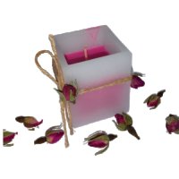 Куб с рози свещ, снимка 4 - Ръчно изработени сувенири - 37941524