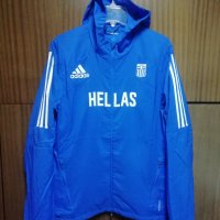 Hellas Greece Adidas Primeblue Adizero оригинално ново яке горнище ветровка Адидас Гърция дамско М, снимка 1 - Якета - 43275269