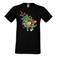 Мъжка тениска майнкрафт Minecraft 3,Minecraft,Игра,Забавление,подарък,Изненада,Рожден Ден., снимка 2 - Тениски - 36495038