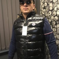 Мъжки елек Moncler черен лак, снимка 1 - Якета - 26734694