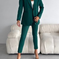 Дамски костюм с панталон и сако, Vitalite, Зелен 36-38-40-42-44-46, снимка 3 - Костюми - 43506500