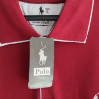 Тъмно червена блуза с яка Polo by Ralph Lauren , снимка 1 - Блузи - 43909245