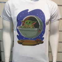 Нова мъжка тениска с дигитален печат Бейби Йода, Междузвездни войни (Star Wars), снимка 8 - Тениски - 28344819