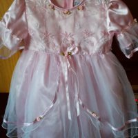 Рокличка за принцеса-Розово бижу"Tiny Princess", снимка 1 - Бебешки рокли - 27499270
