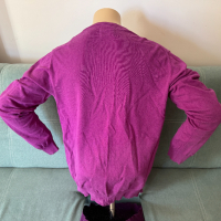 "Jake*s" / "Джейкс" – марков лилав мъжки пуловер, V-Neck, блуза с дълъг ръкав, топ, снимка 6 - Пуловери - 44883428