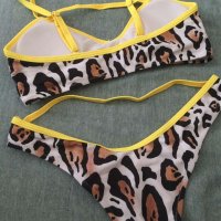 Леопардов бански принт жълт, снимка 7 - Бански костюми - 35240784