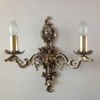 Старинен барок.Луксозно класическо осветление за хол,всекидневна -месингов полилей, лампа, снимка 10 - Полилеи - 22895966