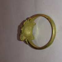Старинен бронзов пръстен роза ювелирна изработка уникат -12739, снимка 7 - Антикварни и старинни предмети - 28889239
