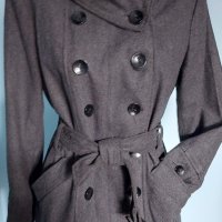 Елегантно вълнено палто тип Кардиган / голям размер , снимка 12 - Палта, манта - 43786167