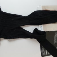 S/M нов черен дамски чорапогащник ситна мрежа с вертикални черни ръбове, снимка 7 - Бельо - 43792901