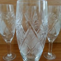 кристални чаши за вино руски кристал, снимка 6 - Антикварни и старинни предмети - 25450012