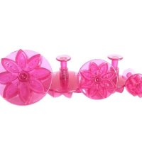 5 бр цветя цветя маргаритки гербери пластмасови резци резец форми форма с бутало за сладки фондан , снимка 2 - Форми - 43343460