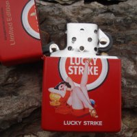 Lucky Strike бензинова запалка,нова неупотребявана , снимка 3 - Запалки - 38191335