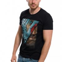 Нова мъжка тениска с дигитален печат на сериала Викинги, снимка 6 - Тениски - 28361669