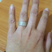 Сребърен пръстен 925 с циркончета, снимка 1 - Пръстени - 26935171