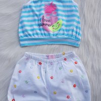 Къси панталонки и потник 3-6 месеца, снимка 1 - Комплекти за бебе - 33660866