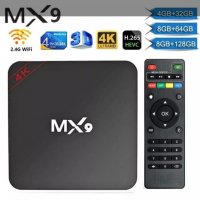 Нови MX9 TV box четириядрени 4K Android TV Box 8GB 128GB ТВ БОКС/ Android TV 11 / 9 5G Rockchip, снимка 7 - Други - 39242297