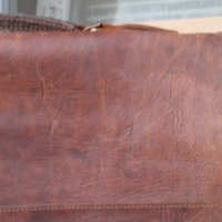 Стара кожена чанта, снимка 3 - Антикварни и старинни предмети - 43896014