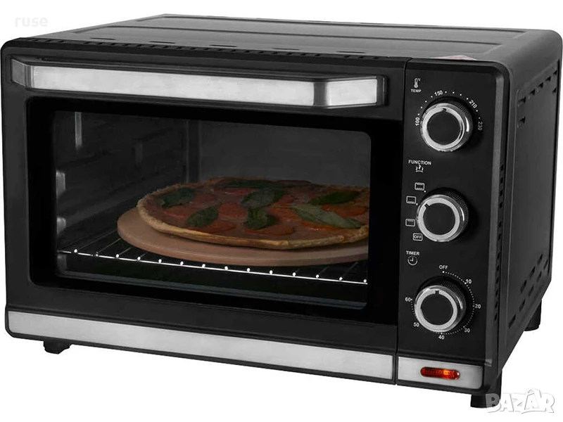 НОВИ! Фурна с таймер камък за пица тавички 24л 1400W Switch on, снимка 1