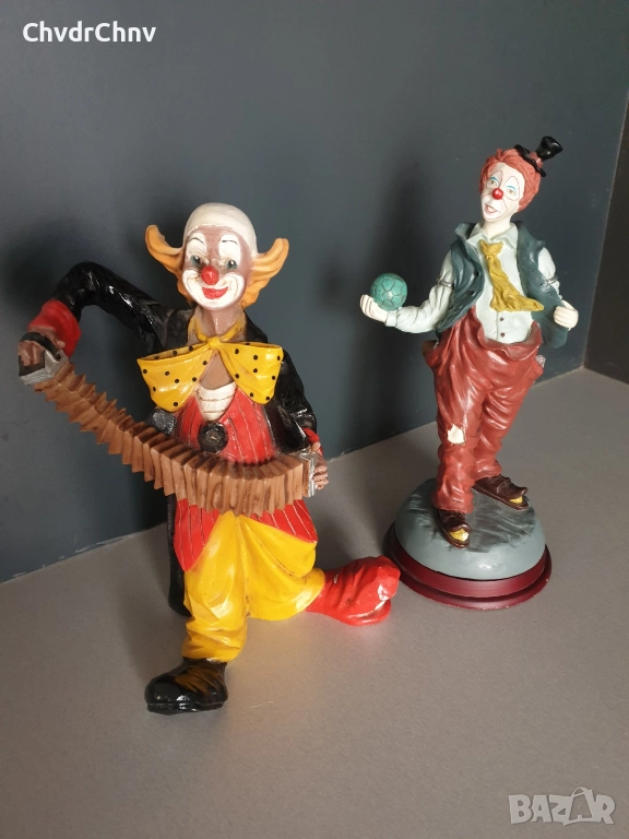 GILDE статуетки резин 29см-2кг/2бр колекционерска немска фигура на клоун, снимка 1