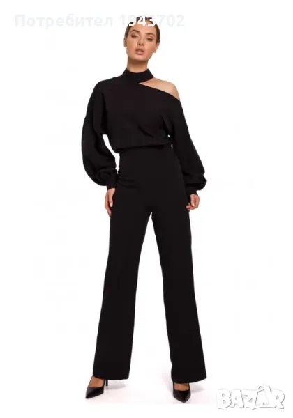 Елегантен дамски гащеризон в черен цвят M528 MOE, снимка 1