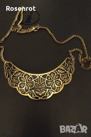 toledo damascene злато оникс огърлица  НАМАЛЕНИЕ , снимка 1