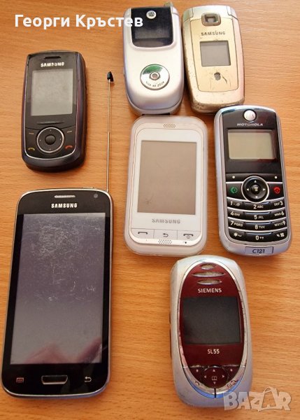 Samsung C3300k, M600 и S401i, Siemens SL55, Motorola V220 и PxPhone - за ремонт или части, снимка 1