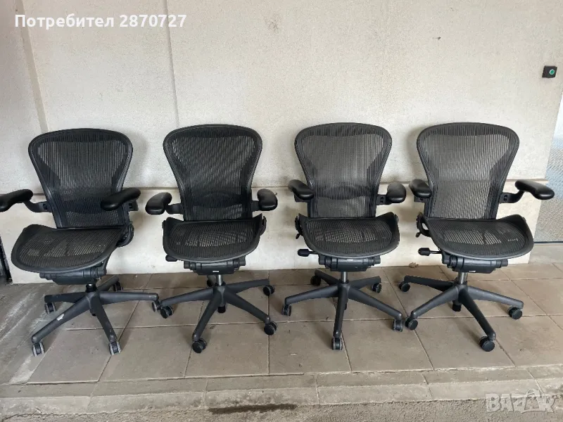 Eргономичен офис стол HERMAN MILLER AERON размер В, снимка 1