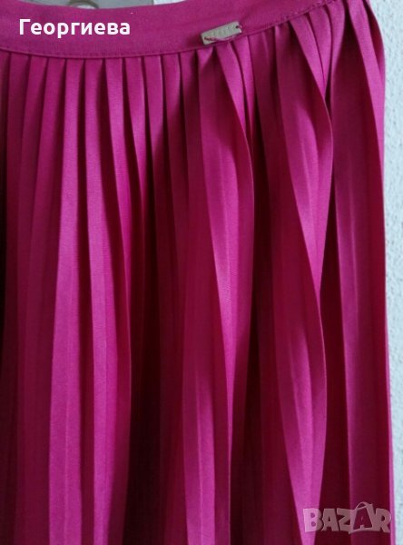 Красива плисирана пола в наситено розов цвят, снимка 1