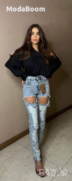 👖✂️Модерни накъсани дамски дънки✂️👖, снимка 1