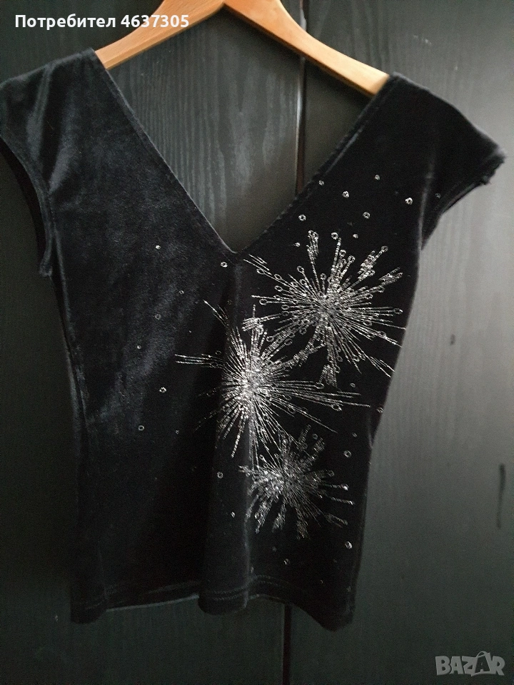 маркова блуза от кадифе, снимка 1