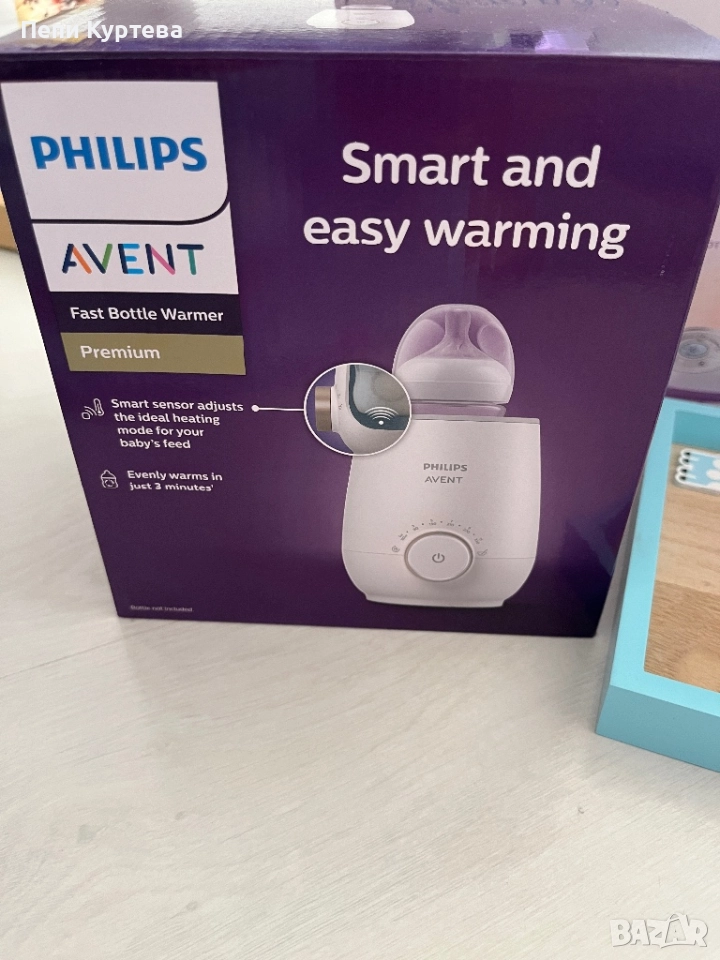 Уред за затопляне на бебешко мляко и кърма на Avent, снимка 1